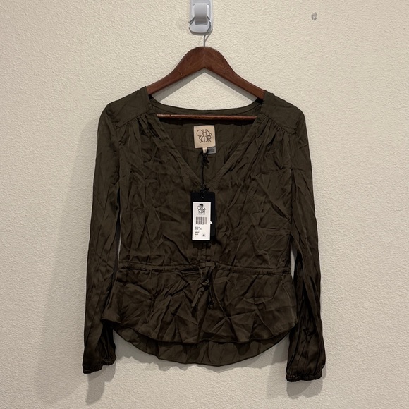 Chaser Tops - Chaser Dark Olive Women's Blouse